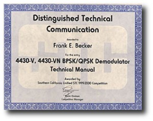 Society for Technical Communications award for "Distinguished Technical Communication"
